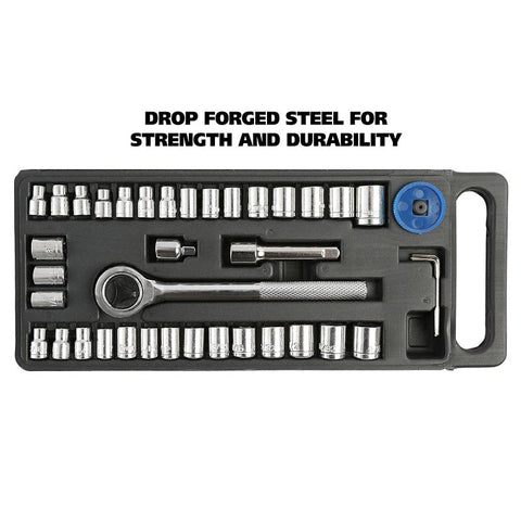GreatNeck 74213 Ratchet and Socket Set, Steel