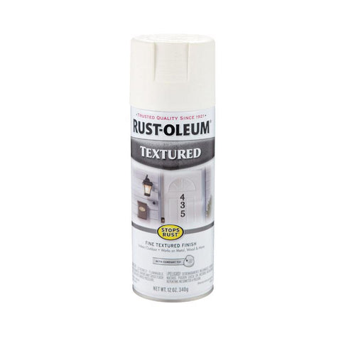 Rust-Oleum 7225830 Textured Rust Spray Paint, Textured, White, 12 oz, Can, Pack of 6