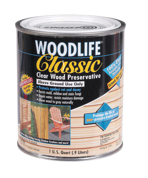 Woodlife Classic Clear Water-Based Wood Preservative 1 qt.