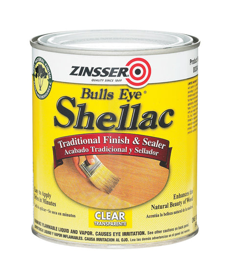 Zinsser Bulls Eye Clear Shellac Finish and Sealer 1 qt.