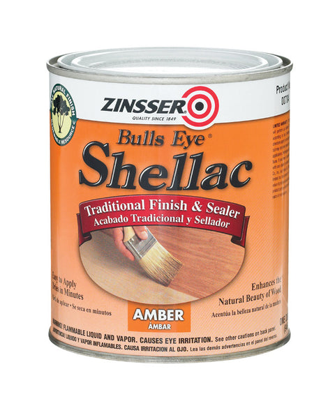 Zinsser Bulls Eye Shellac Amber Shellac Shellac 1 qt.