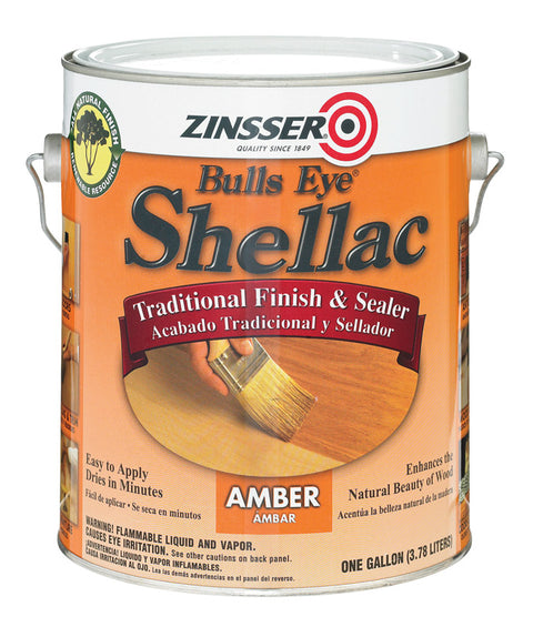 Zinsser Bulls Eye Amber Shellac Finish and Sealer 1 gal.
