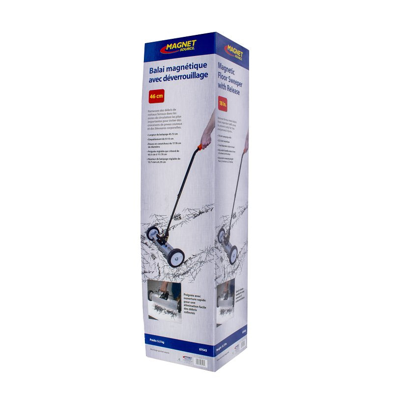 Magnet Source 07543 Magnetic Floor Sweeper with Release, 18 in W Clean ...