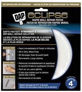 DAP 7079809163 Rapid Wall Repair Patch, 4 in Dimensions, Clear, Pack of 6