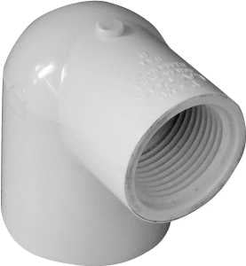 IPEX 435517 Pipe Elbow, 1 x 3/4 in, Slip x MPT, 90 deg Angle, PVC, Whi ...
