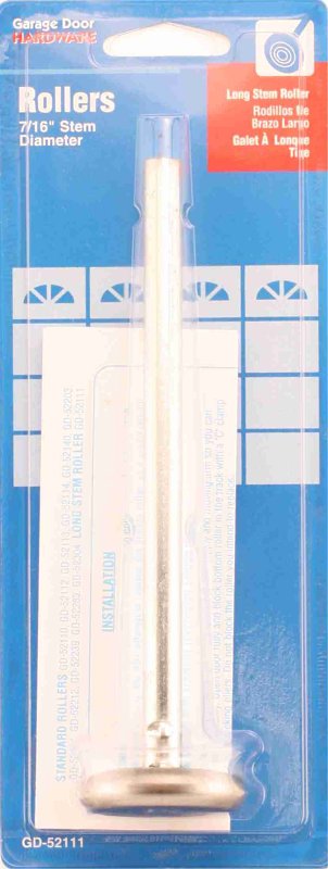 Prime-Line GD 52111 Door Roller, 1-13/16 in Dia Roller, 7/16 in W Roller, Steel, Silver, 1-Roller