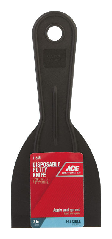 Ace Disposable 3 in. W Plastic Putty Knife Flexible