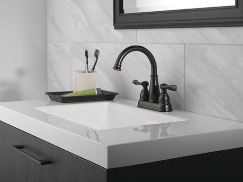 Delta Windemere 25896LF-OB Series Centerset Bathroom Faucet, Oil-Rubbed Bronze, 1-5/8 in Plate Size, 5-11/16 in, 1.2 gpm