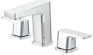 Boston Harbor FW6AC023CP Lavatory Faucet, 1.2 gpm, 2-Faucet Handle, 3-Faucet Hole, Brass/Zinc/Plastic, Chrome Plated