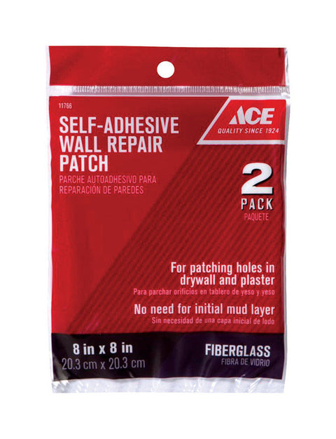 Ace 0.67 ft. L x 8 in. W Fiberglass Mesh White Self Adhesive Wall Repair Patch