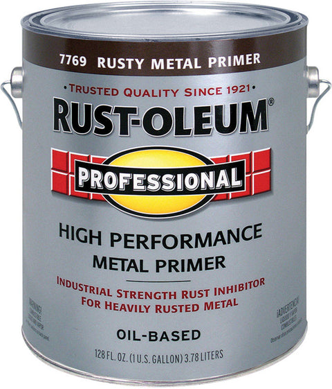 Rust-Oleum Professional Oil-Based Interior and Exterior Rusty Metal Primer 400 VOC 1 gal. Red