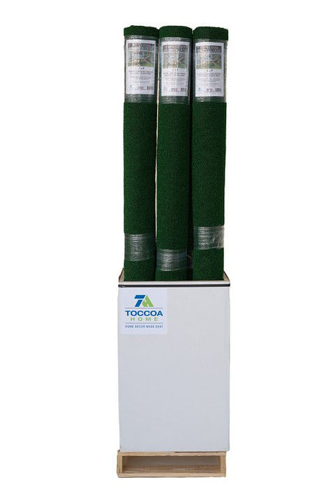 Dynasty Carpet 1301 Artificial Grass Carpet, 8 ft L, 4 ft W, Polypropylene Rug, Green, Pack of 12