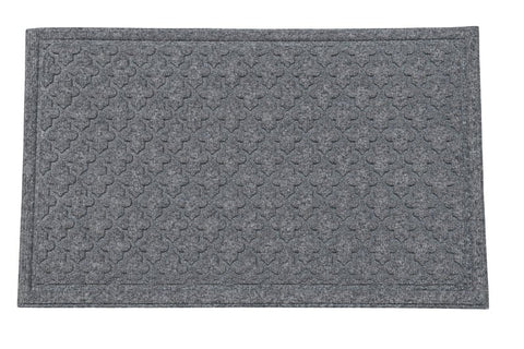 Toccoa Mats SB1001041 Door Mat, 30 in L, 18 in W, Rubber, Slate Gray