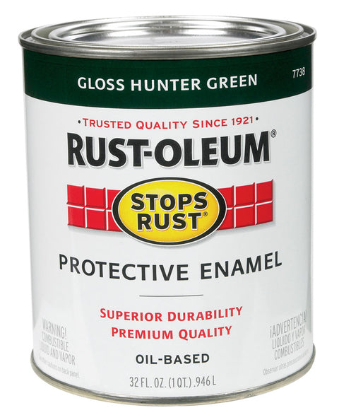 Rust-Oleum Oil Based Protective Enamel Hunter Green Gloss 1 qt.