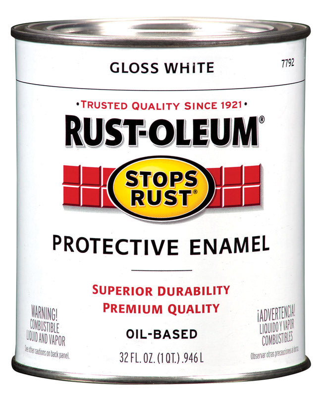 Rust-Oleum Oil Based Protective Enamel White Gloss 1 qt. – Shell Lumber ...