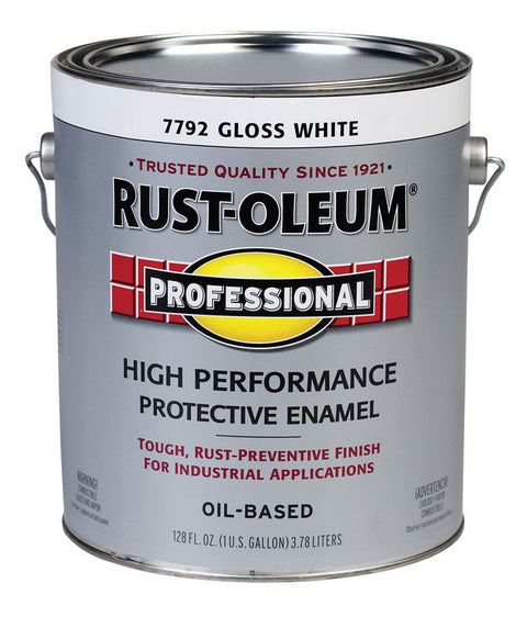Rust-Oleum Oil Based High Performance Protective Enamel White Gloss 1 gal.