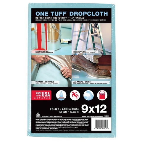 Trimaco 90099 Drop Cloth, 15 ft L, 4 ft W, Sontara Fabric, Blue