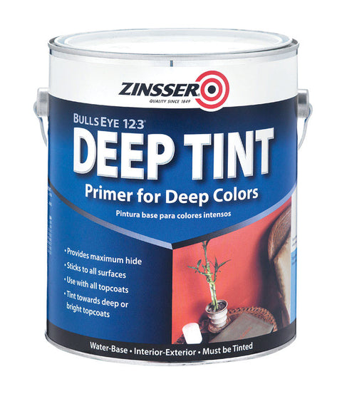 Zinsser Bulls Eye 123 Deep Tint Water-Based Interior and Exterior Primer and Sealer 1 gal. Whit