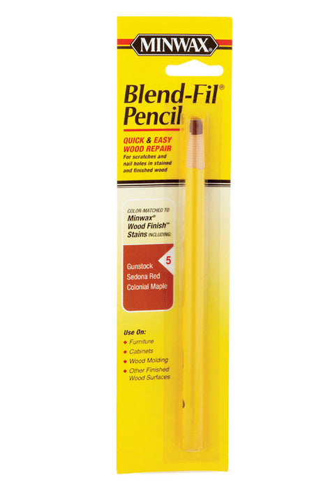 Minwax Blend-Fil No. 5 Colonial Maple, Gunstock, Sedona Red Wood Pencil 1 oz.