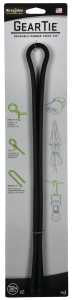 Gear Tie GT32-2PK-01 Twist Tie, Rubber, Black, 32 in L