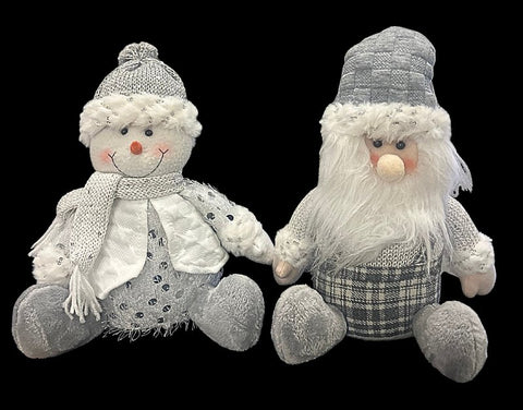 Santas Forest 48002 Sitting Snowman/Santa FBRC, 12 in H, Pack of 12