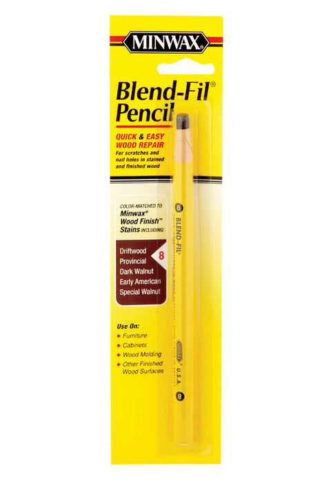 Minwax Blend Fil No. 8 Dark Walnut, Driftwood, Early American, Provincial Wood Pencil 1 oz.