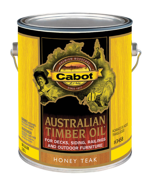 Cabot Transparent Honey Teak Oil-Based Penetrating Oil Australian Timber Oil 1 gal.