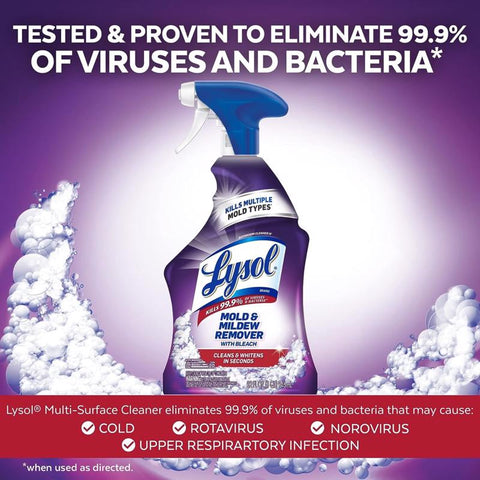 Lysol Mold and Mildew Stain Remover 32 oz, Pack of 12