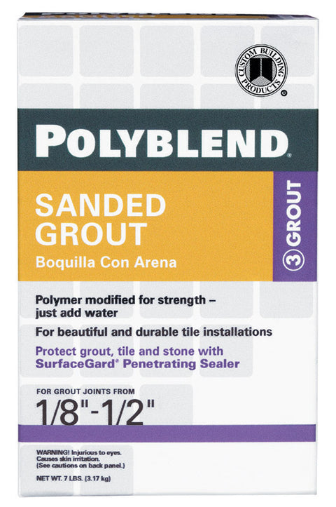 Custom Polyblend Antique White Sanded Grout 7 lb.