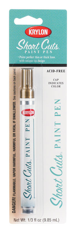 Krylon Gloss Short Cuts Paint Pen Gold Leaf 1/3 oz.