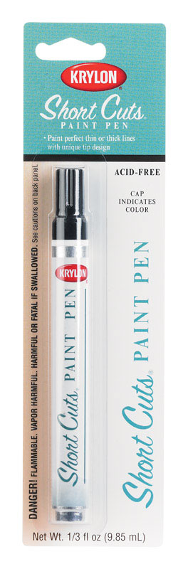 Krylon Gloss Short Cuts Paint Pen Gloss Black 1/3 oz.