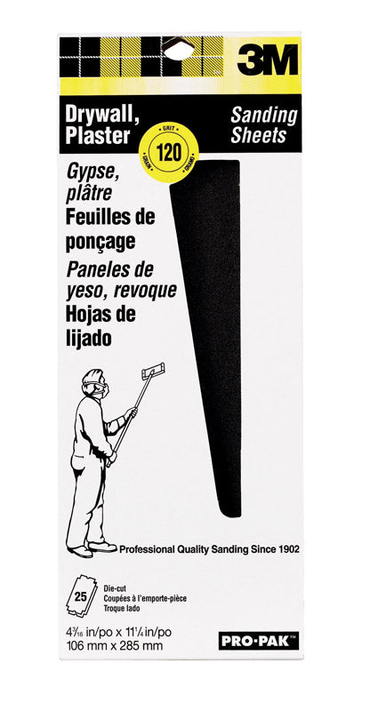 3M Pro-Pak Sandpaper 11-1/4 in. L 120 Grit Fine 1 pc.