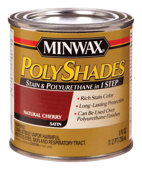 Minwax PolyShades Transparent Polyurethane Polyurethane Stain Natural Cherry 1/2 pt.