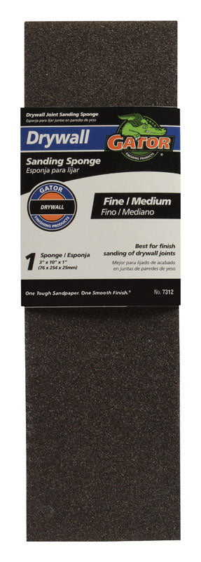 Gator Aluminum Oxide Sanding Sponge 3 in. W x 10 in. L Fine/Medium 120/80 Grit