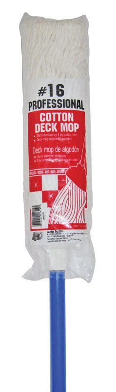 Lanier Deck Mop With Handle Cotton and Metal Bagged