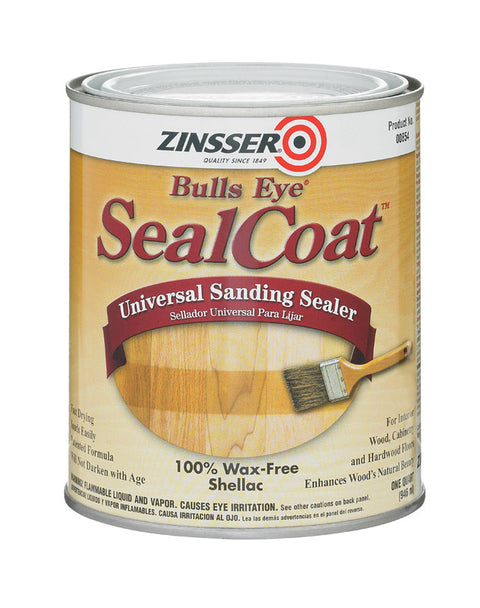 Zinsser Bulls Eye SealCoat Oil-Based Sanding Sealer Clear 1 qt.
