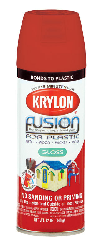Krylon Red Pepper Gloss Fusion Spray Paint 12 oz.