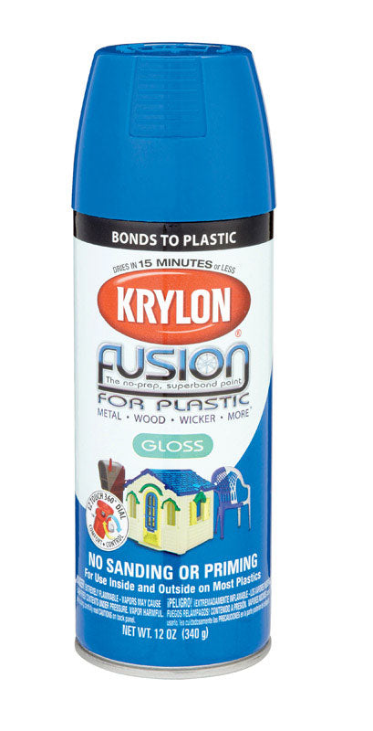 Krylon Patriotic Blue Gloss Fusion Spray Paint 12 oz.