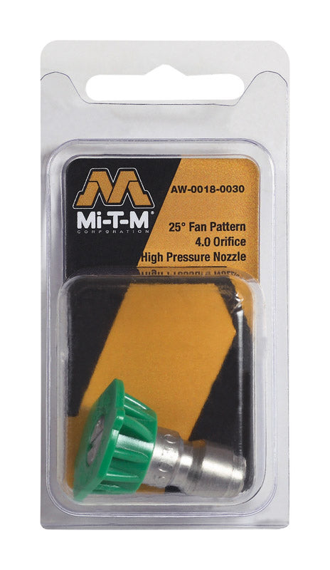 MI-T-M Quick Connect 4 mm 25, 25 deg. Pressure Washer Nozzle