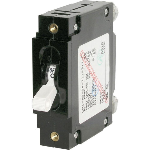 Blue Sea Systems 7250 Single Pole AC Circuit Breaker, 100 Amp, White