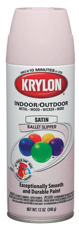 Krylon Ballet Slipper Satin Smooth and Durable Paint 12 oz.