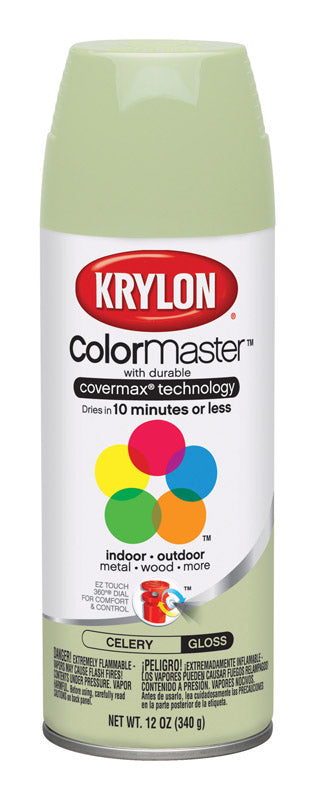Krylon ColorMaster Celery Gloss Spray Paint 12 oz.