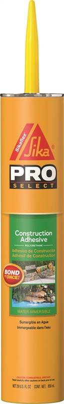 SikaBond 409586 Construction Adhesive, 29 oz, Cartridge, Gray, Paste