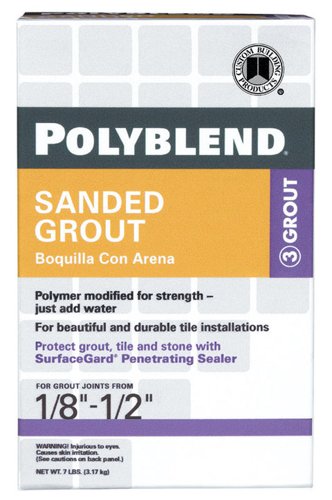Custom Polyblend Delorean Gray Sanded Grout 7 lb.