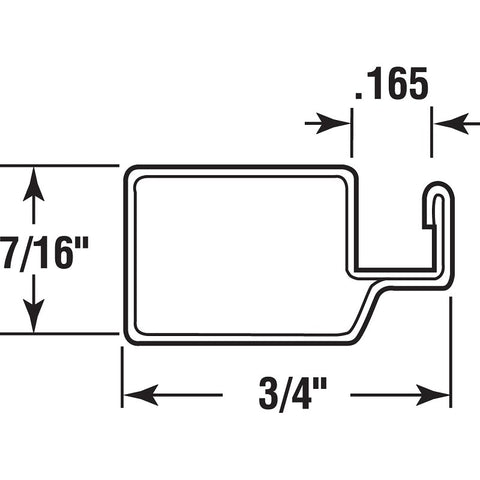 Prime-Line PL 14042 Screen Frame, 3/4 in W, 94 in L, White, Pack of 20