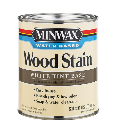 Minwax Transparent Water-Based Wood Stain White Tint Base Tintable 1 qt.