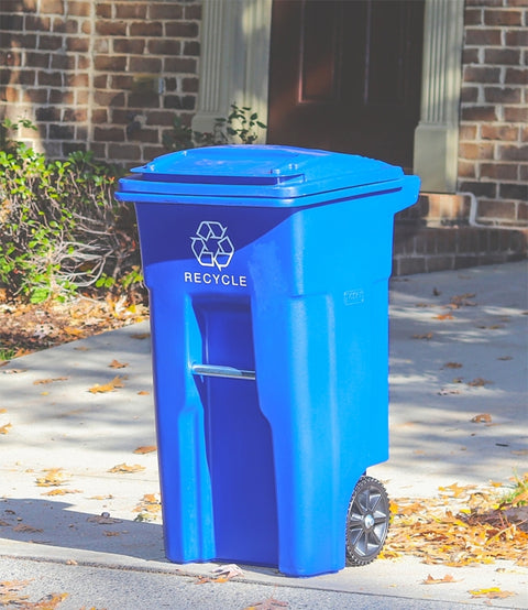Toter 79232-R2705 Trash Can, 32 gal Capacity, Polyethylene, Blue, 19-3/4 in W x 24-1/4 in D x 37-1/2 in H Dimensions