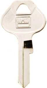 Hy-Ko 11010M19 Key Blank, Brass, Nickel, For: Master Locks and Padlocks, Pack of 10