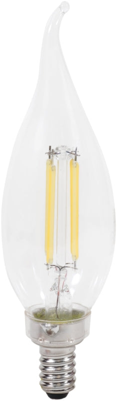 Sylvania 40791 Natural LED Bulb, Decorative, 350 Lumens, 4 W, B10 Bent Tip Lamp, 40 W Equivalent, E12 Lamp Base, Clear