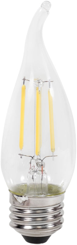 Sylvania 40792 Natural LED Bulb, 120 V, 350 Lumens, 4 W, B10 Bent Tip Lamp, 40 W Equivalent, E26 Lamp Base, Clear